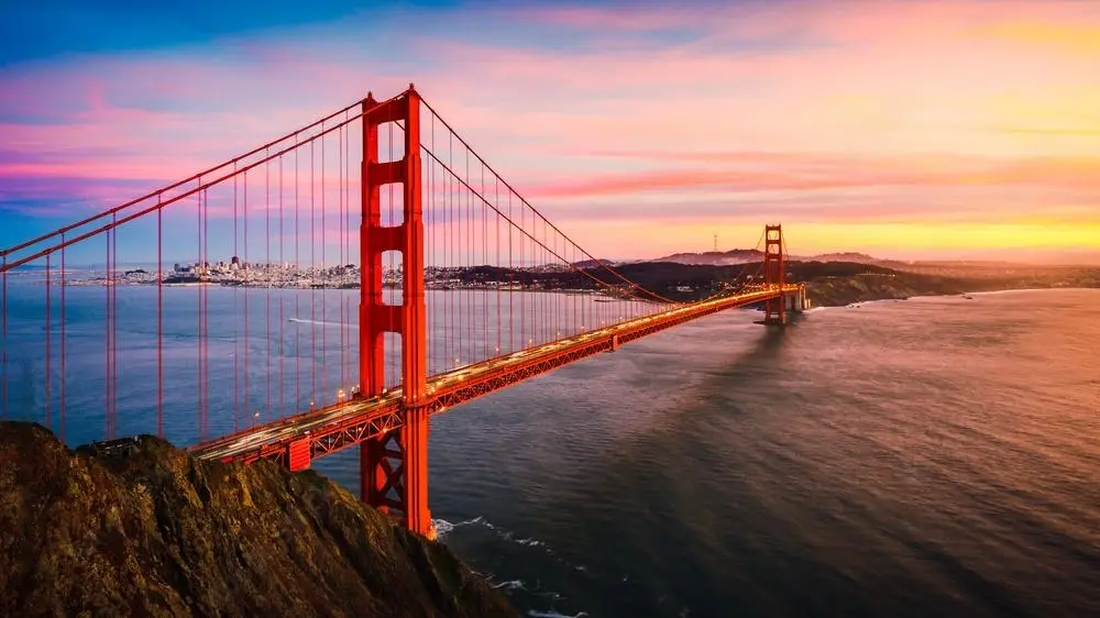 A bridge that is over the water.